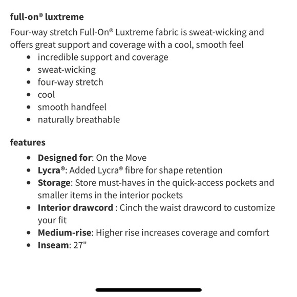 Lululemon On the Fly Pant 27” - Picture 5 of 5